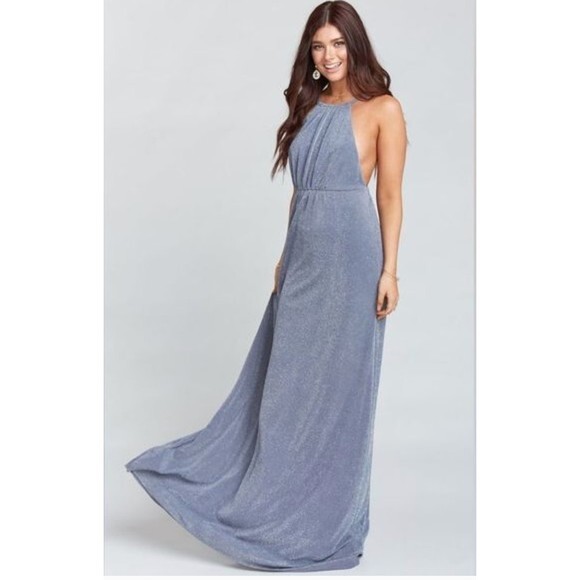 NWT Show Me Your Mumu Amanda Maxi in Smoke Dancing Queen Sparkle XS Bridesmaid - Picture 2 of 12